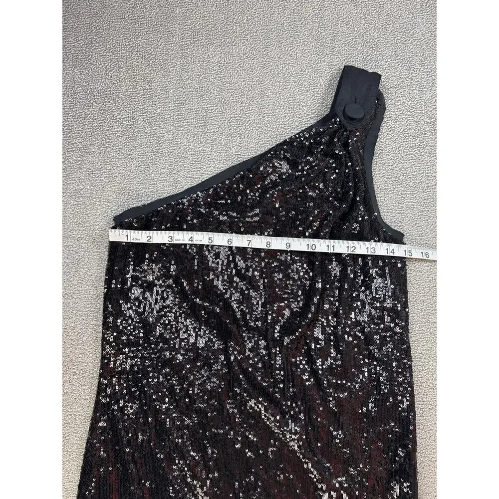 Tory‎ Burch Dress One Shoulder Sequin Mini Cocktail Formal Size Small